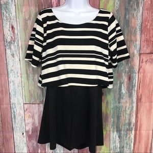 NWTS Striped Romper laced